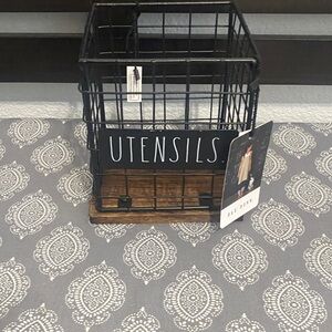 Rae Dunn Black Wire Utensil Holder